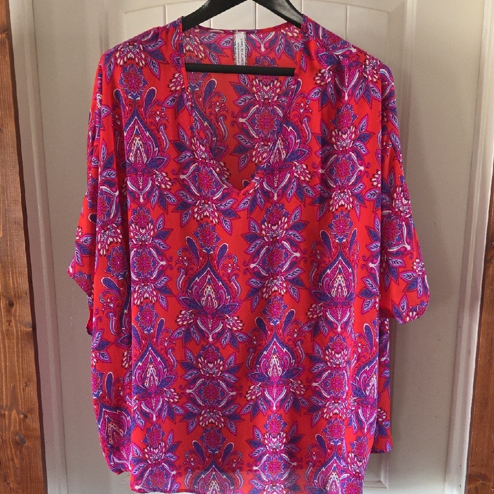 Short Sleeve Pullover Blouse